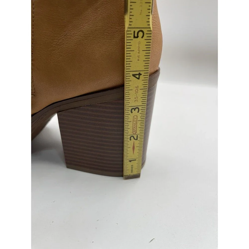 Sun Stone Heel Boots Women Brown Boho Preppy Size 10 New